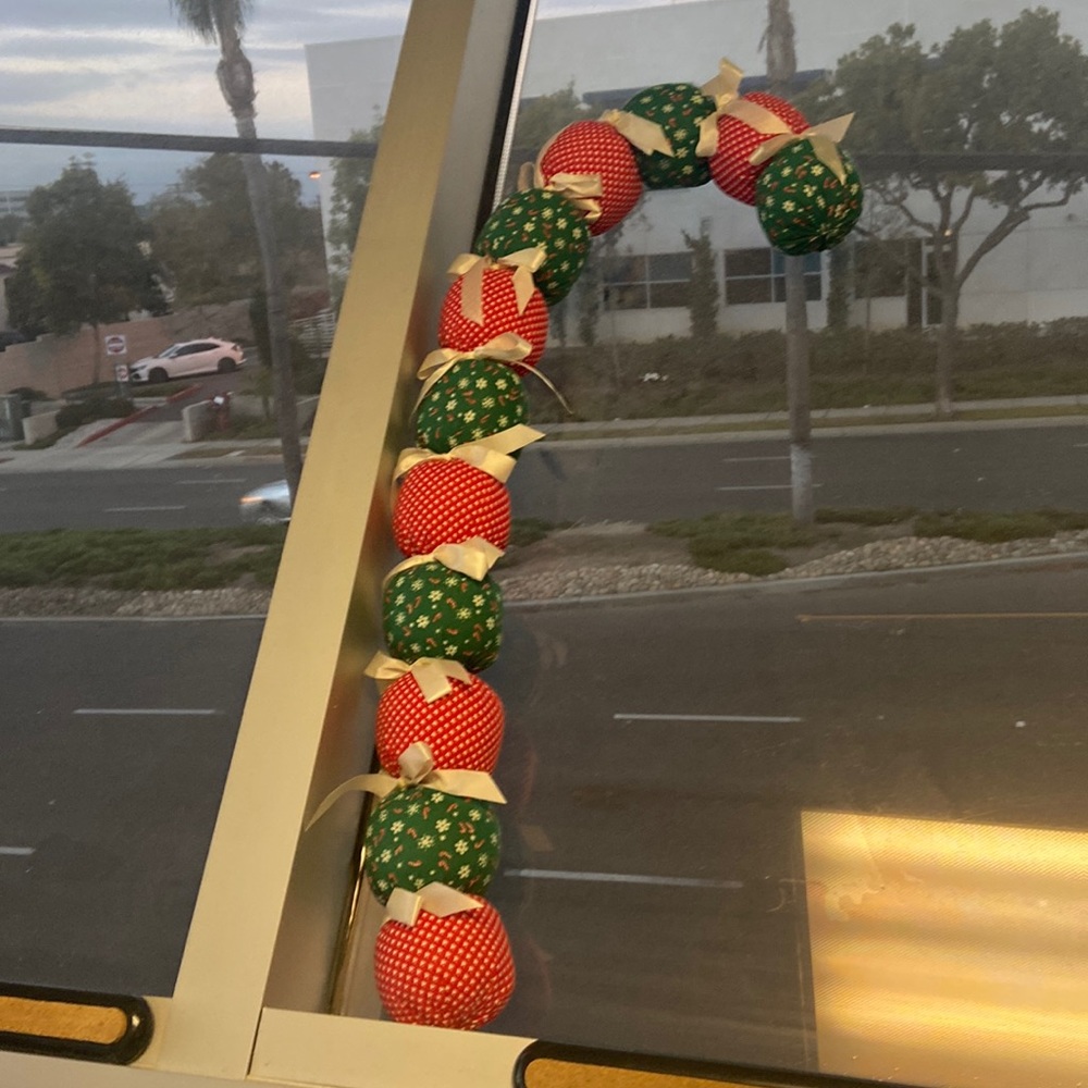 Cloth Christmas Candy Cane Decoration